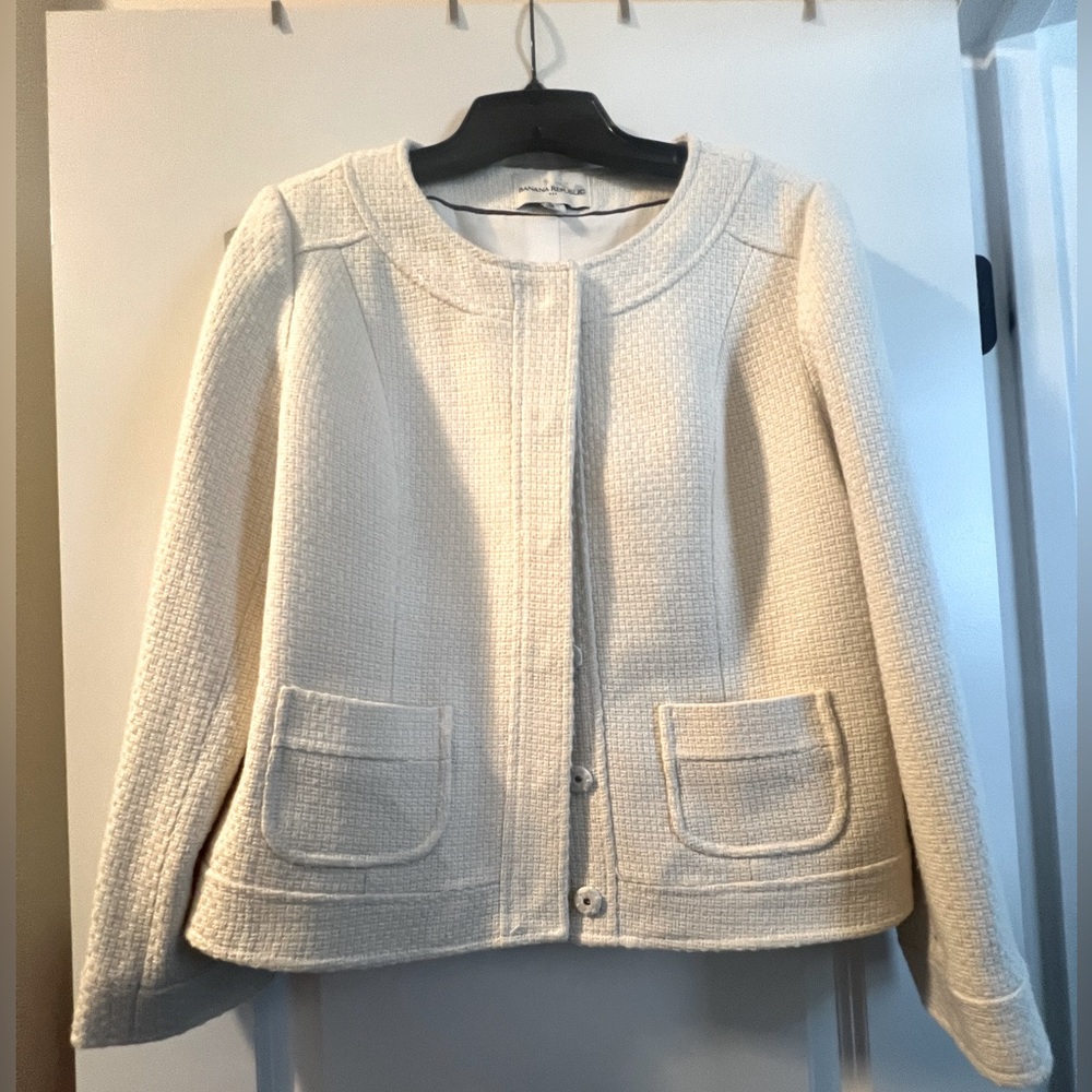Banana Republic Off White Blazer